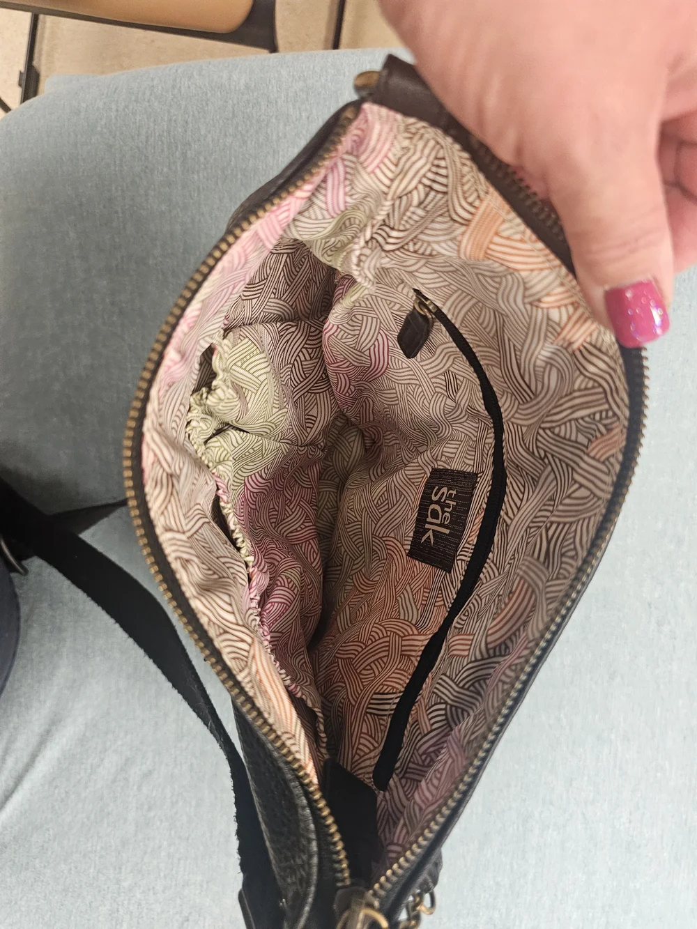 The Sak Black Leather Crossbody Bag